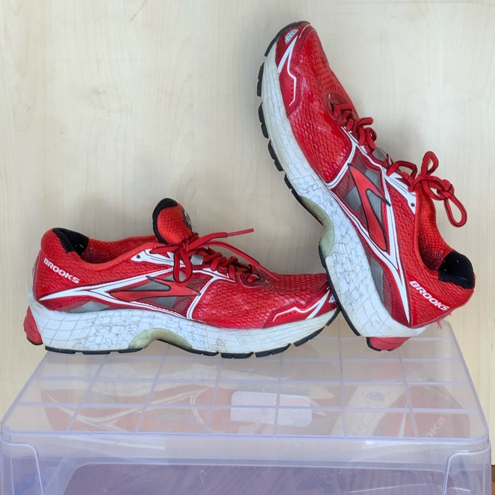 Brooks Vibrant Red Athletic Shoes